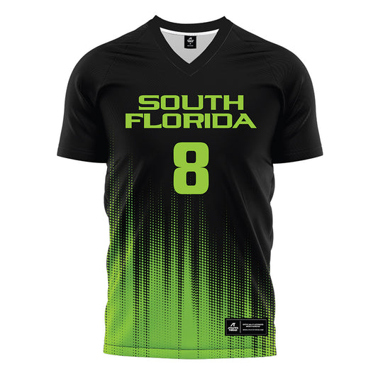 USF - NCAA Women's Soccer : Elyse Thornton - Black Halftone Soccer Jersey-0
