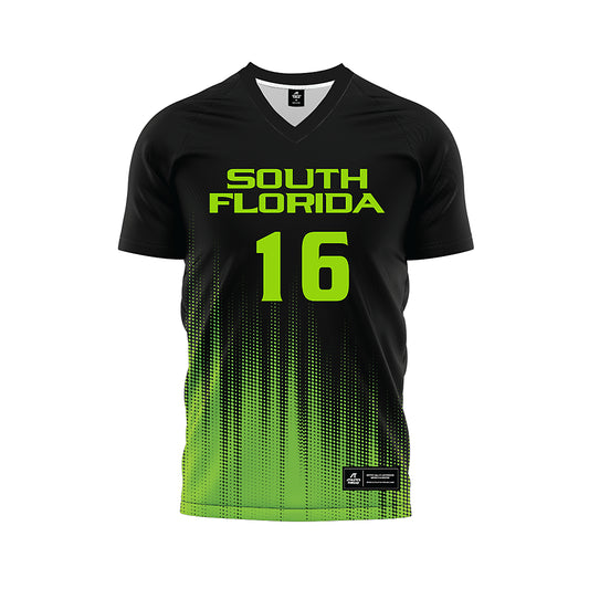 USF - NCAA Women's Soccer : Gianna Reich - Black Halftone Soccer Jersey-0