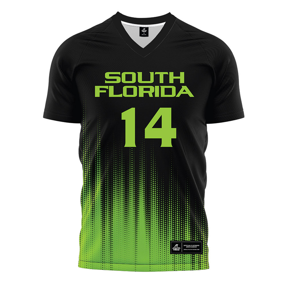 USF - NCAA Women's Soccer : Ava Rightmire - Black Halftone Soccer Jersey-0