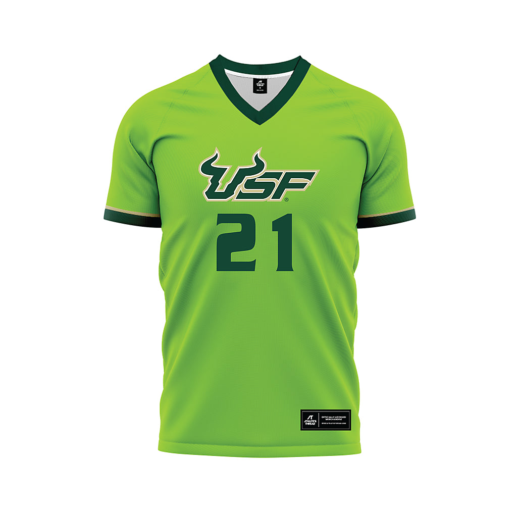 USF - NCAA Women's Soccer : Macy Felton - Slime Green Soccer Jersey-0