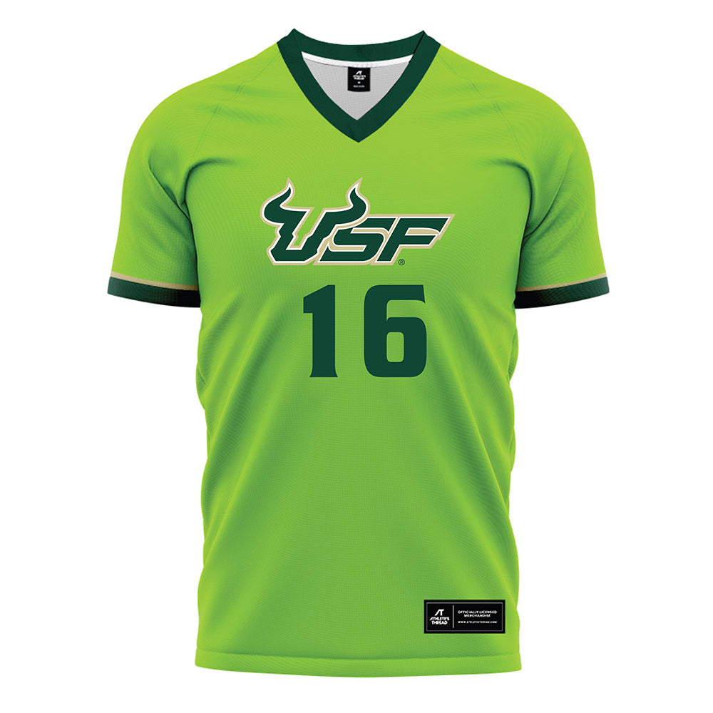 USF - NCAA Women's Soccer : Gianna Reich - Slime Green Soccer Jersey-0