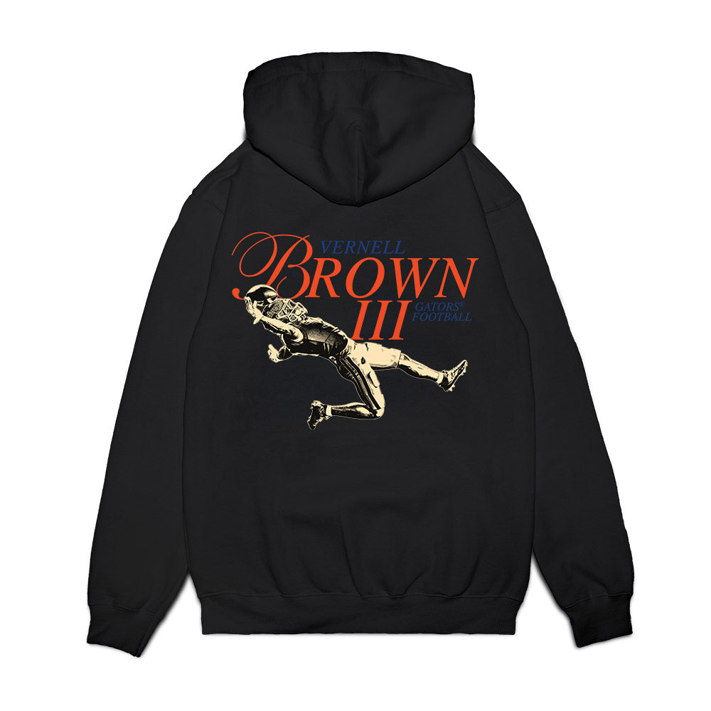 Florida - NCAA Football : Vernell Brown III - Legacy Catch of the Year Premium Hooded Sweatshirt-1