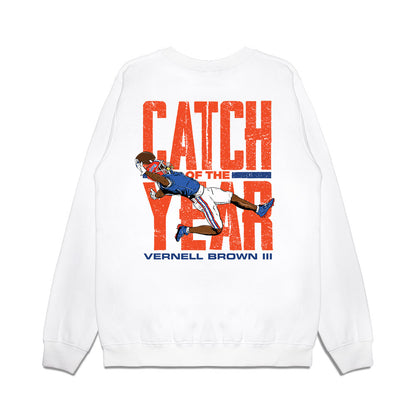 Florida - NCAA Football : Vernell Brown III - Caricature Catch of the Year Premium Crewneck Sweatshirt-1