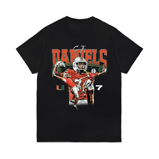 Miami - NCAA Football : CJ Daniels - Collage Comfort Colors T-Shirt-0