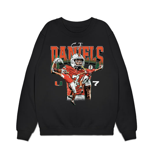 Miami - NCAA Football : CJ Daniels - Collage Premium Crewneck Sweatshirt-0
