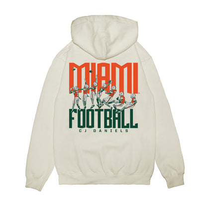 Miami - NCAA Football : CJ Daniels - Graphic Tee Premium Hooded Sweatshirt-1