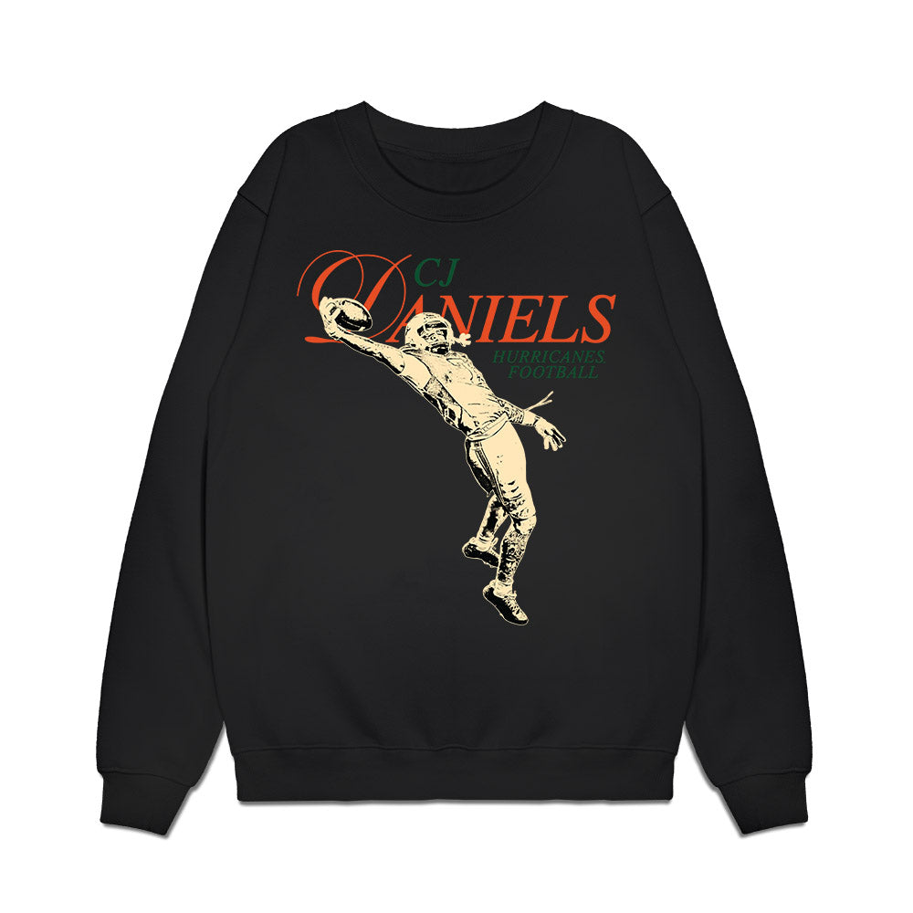 Miami - NCAA Football : CJ Daniels - Legacy Premium Crewneck Sweatshirt-0