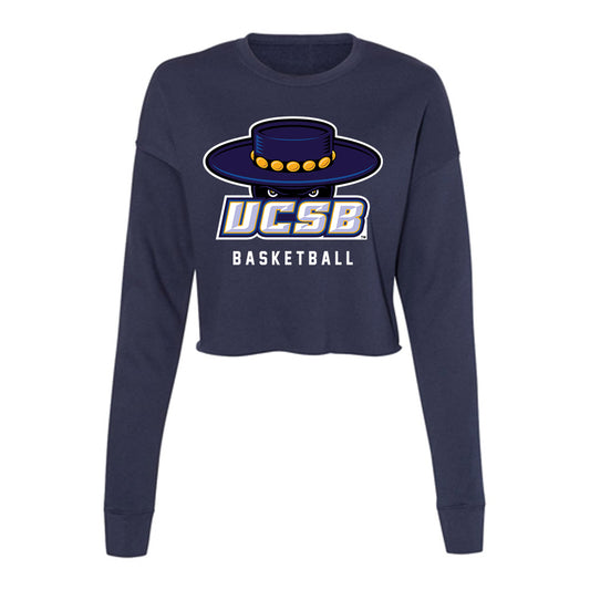 UCSB - NCAA Men's Basketball : CJ Shaw - Women's Cropped Crew Fleece-0