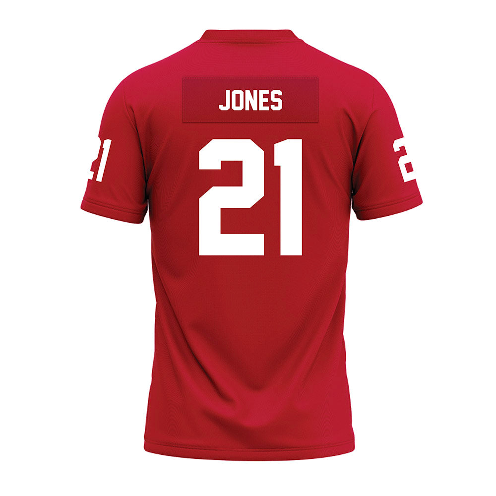 Ohio State - NCAA Football : Brenten Jones - Red Premium Football Jersey-1