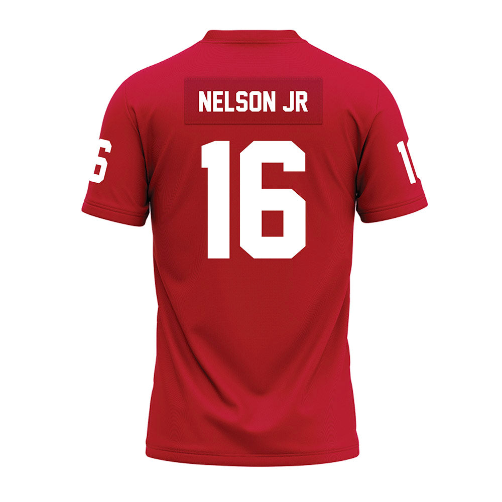Ohio State - NCAA Football : Keenan Nelson Jr - Red Premium Football Jersey-1
