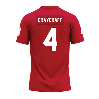 Ohio State - NCAA Football : Ethan Craycraft - Red Premium Football Jersey-1