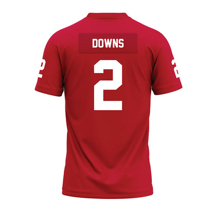 Ohio State - NCAA Football : Caleb Downs - Red Premium Football Jersey-1