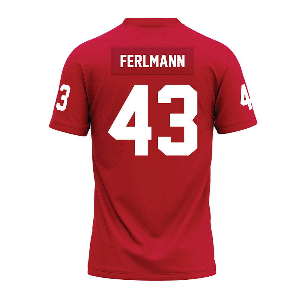 Ohio State - NCAA Football : John Ferlmann - Red Premium Football Jersey-1