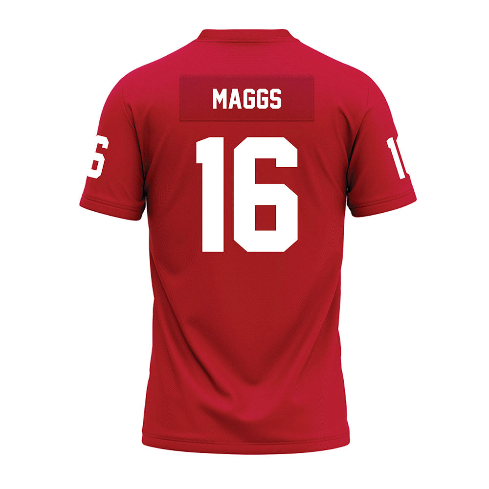 Ohio State - NCAA Football : Mason Maggs - Red Premium Football Jersey-1