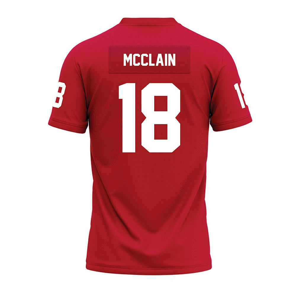 Ohio State - NCAA Football : Jaylen McClain - Red Premium Football Jersey-1