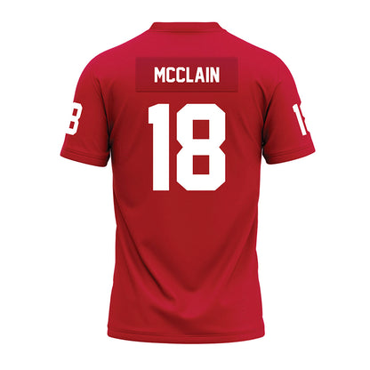 Ohio State - NCAA Football : Jaylen McClain - Red Premium Football Jersey-1