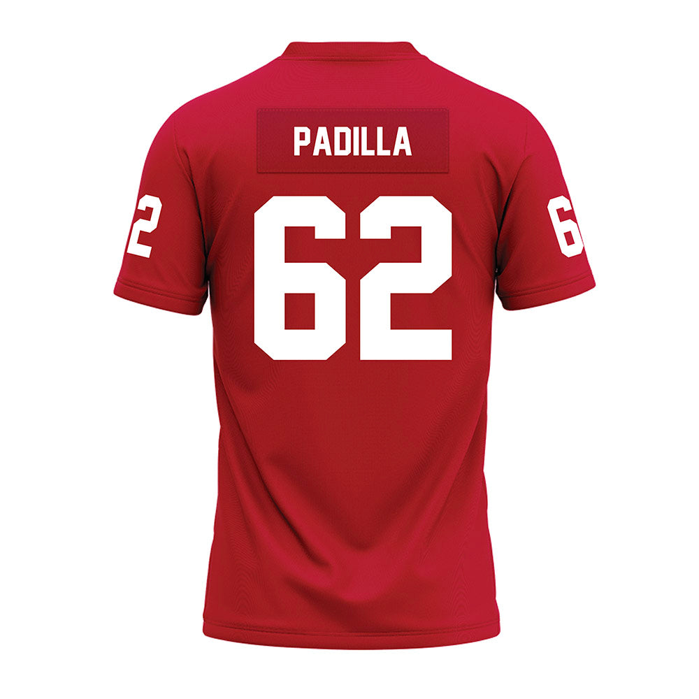 Ohio State - NCAA Football : Josh Padilla - Red Premium Football Jersey-1