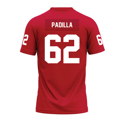 Ohio State - NCAA Football : Josh Padilla - Red Premium Football Jersey-1
