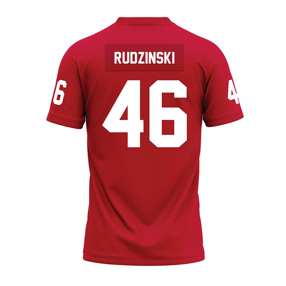 Ohio State - NCAA Football : Ryan Rudzinski - Red Premium Football Jersey-1