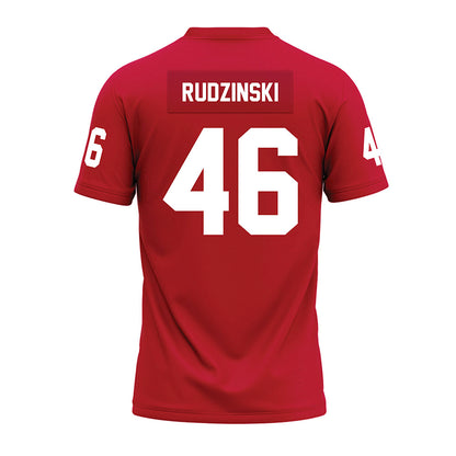 Ohio State - NCAA Football : Ryan Rudzinski - Red Premium Football Jersey-1