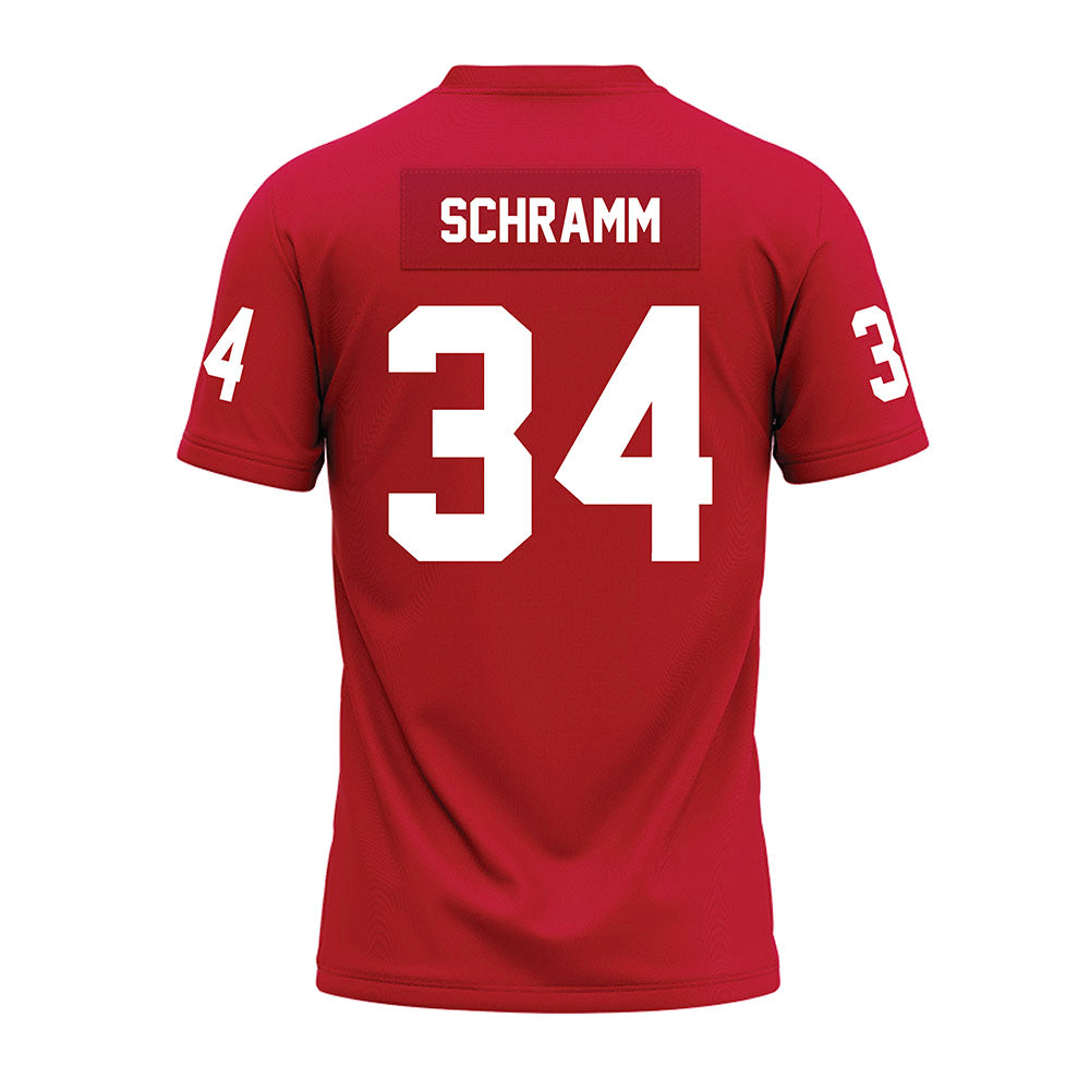 Ohio State - NCAA Football : Brennen Schramm - Red Premium Football Jersey-1