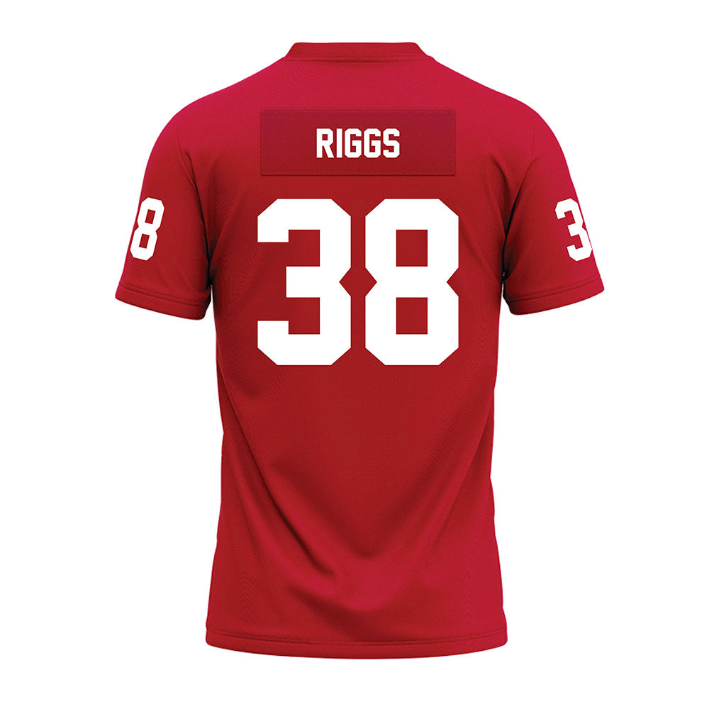 Ohio State - NCAA Football : Eli Riggs - Red Premium Football Jersey-1