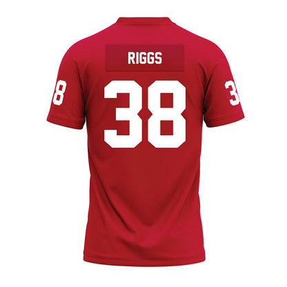 Ohio State - NCAA Football : Eli Riggs - Red Premium Football Jersey-1