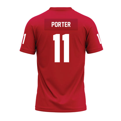 Ohio State - NCAA Football : Quincy Porter - Red Premium Football Jersey-1