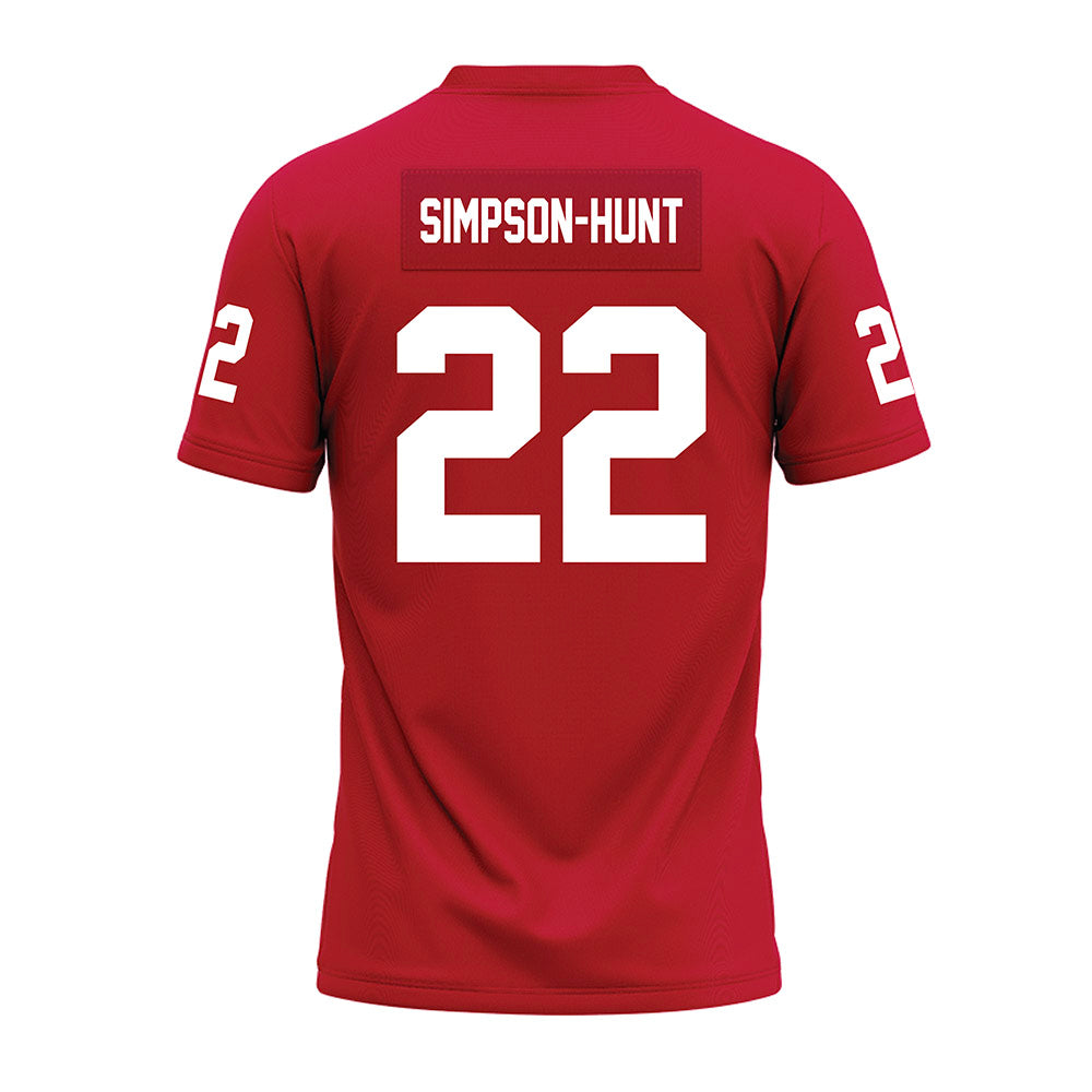 Ohio State - NCAA Football : Calvin Simpson-Hunt - Red Premium Football Jersey-1