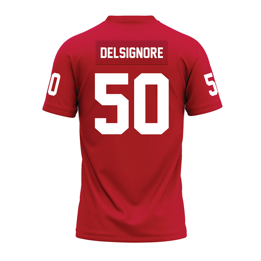 Ohio State - NCAA Football : Alec DelSignore - Red Premium Football Jersey-1