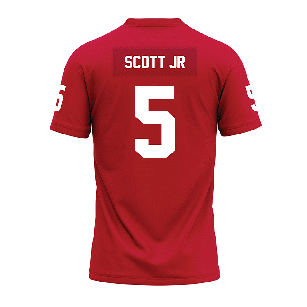 Ohio State - NCAA Football : Aaron Scott Jr - Red Premium Football Jersey-1