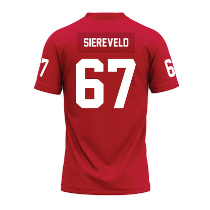 Ohio State - NCAA Football : Austin Siereveld - Red Premium Football Jersey-1