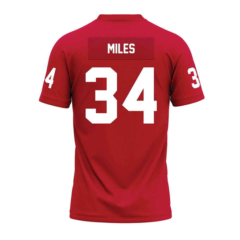Ohio State - NCAA Football : Bukari Miles - Red Premium Football Jersey-1