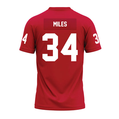 Ohio State - NCAA Football : Bukari Miles - Red Premium Football Jersey-1