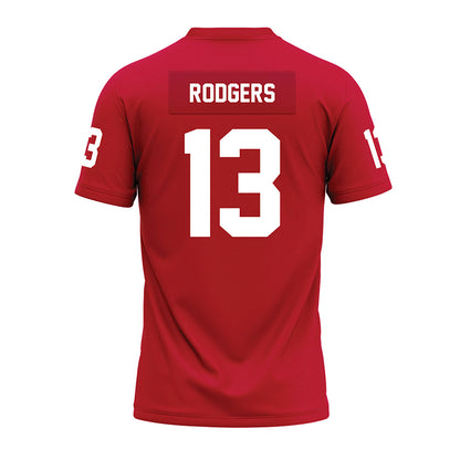 Ohio State - NCAA Football : Bryson Rodgers - Red Premium Football Jersey-1