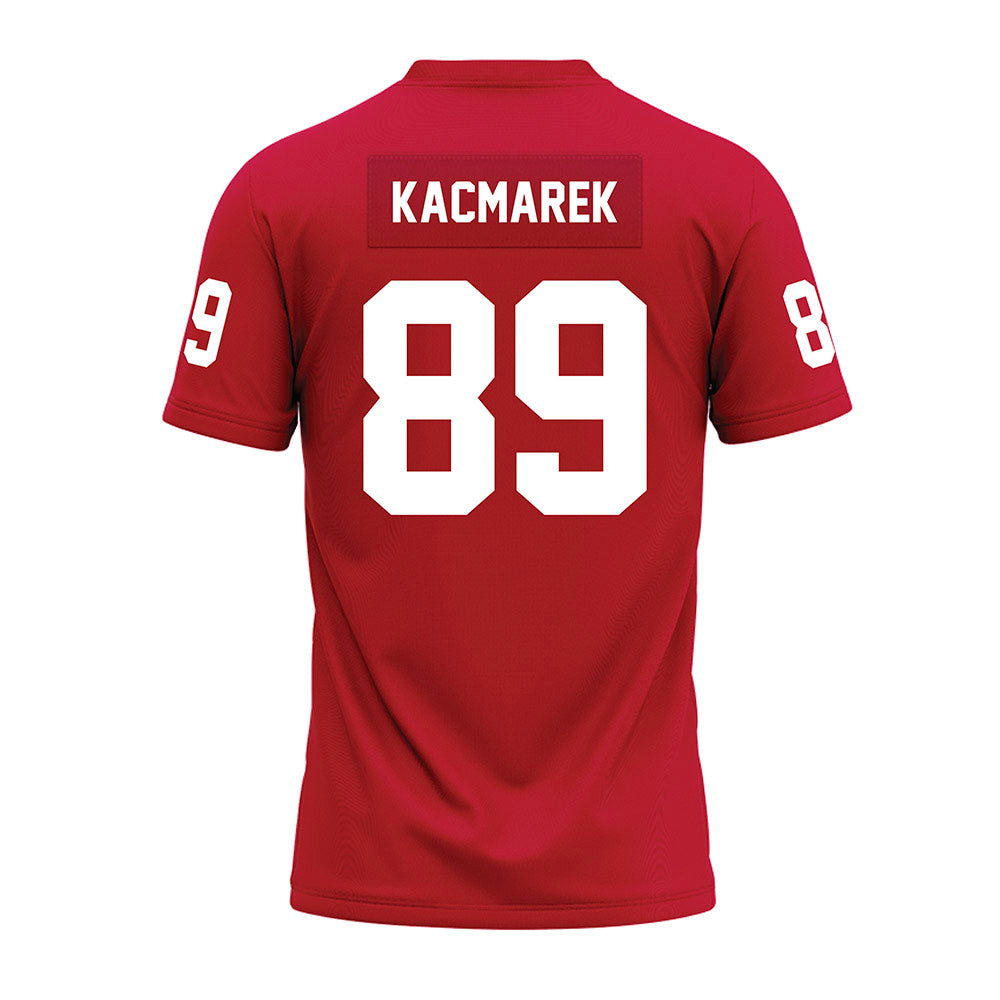 Ohio State - NCAA Football : Will Kacmarek - Red Premium Football Jersey-1