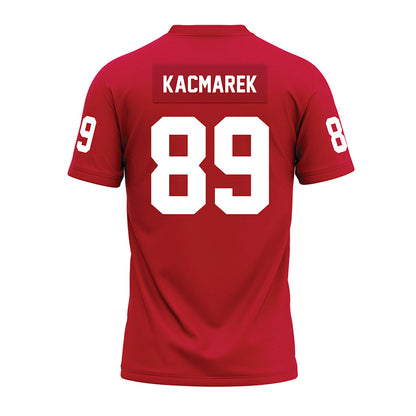 Ohio State - NCAA Football : Will Kacmarek - Red Premium Football Jersey-1
