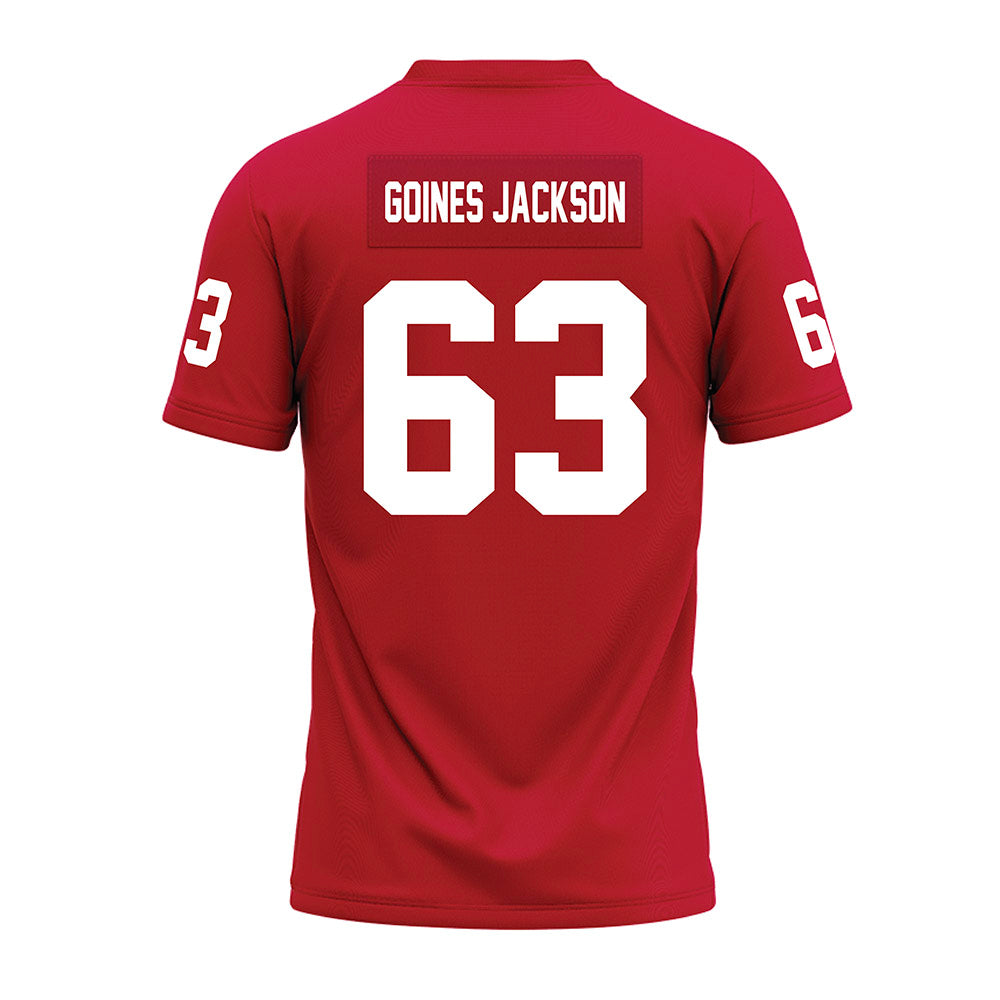 Ohio State - NCAA Football : Julian GOINES Jackson - Red Premium Football Jersey-1