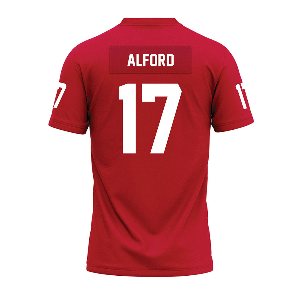 Ohio State - NCAA Football : Tarvos Alford - Red Premium Football Jersey-1