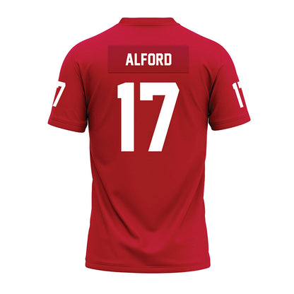 Ohio State - NCAA Football : Tarvos Alford - Red Premium Football Jersey-1