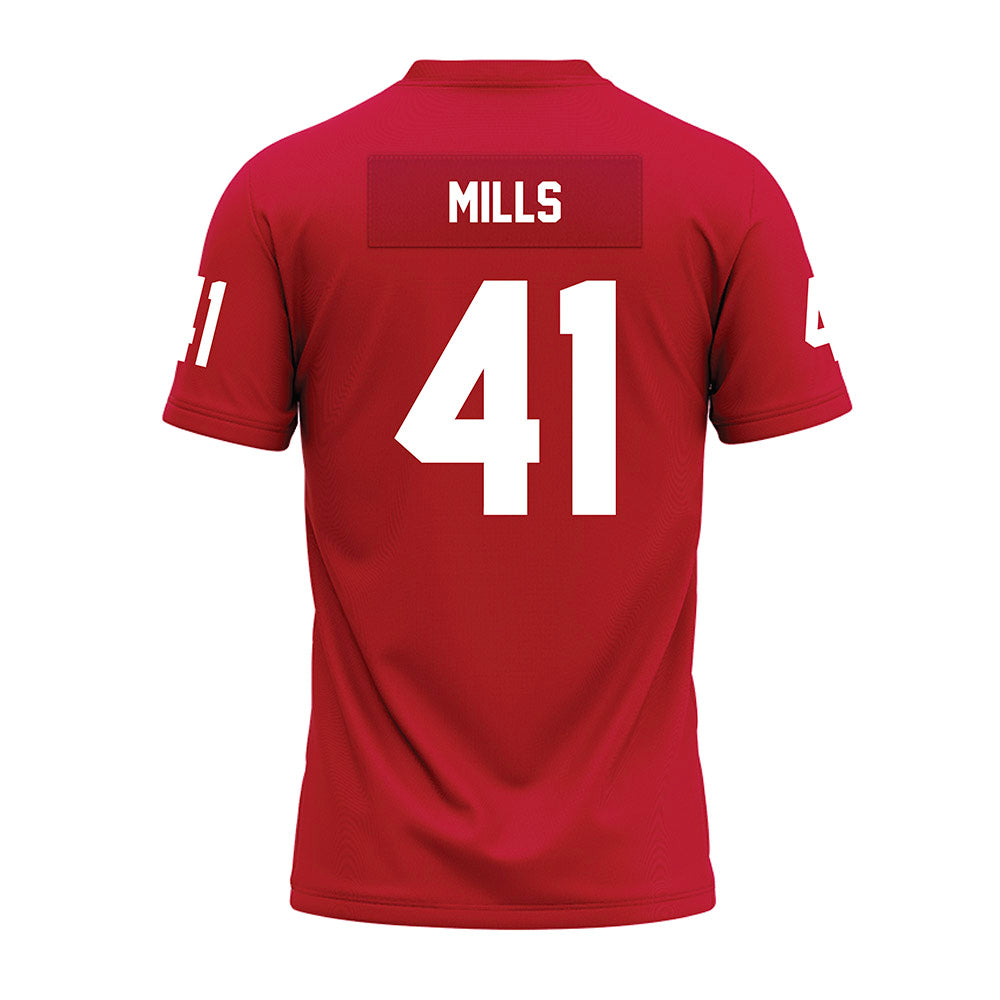 Ohio State - NCAA Football : Grant Mills - Red Premium Football Jersey-1