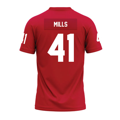 Ohio State - NCAA Football : Grant Mills - Red Premium Football Jersey-1