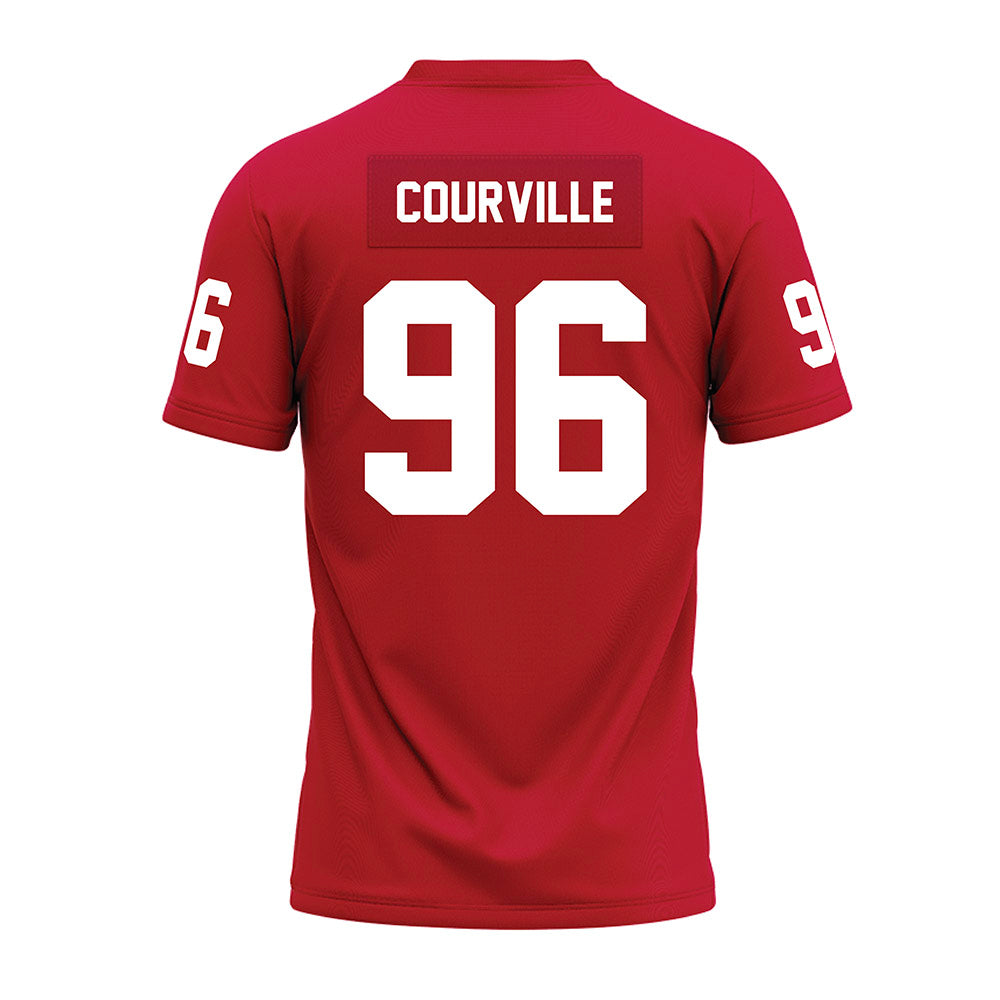 Ohio State - NCAA Football : Jackson Courville - Red Premium Football Jersey-1