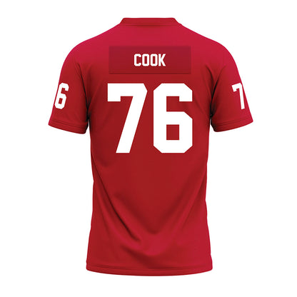 Ohio State - NCAA Football : Jake Cook - Red Premium Football Jersey-1