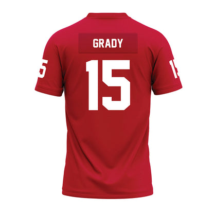 Ohio State - NCAA Football : Zion Grady - Red Premium Football Jersey-1