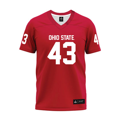 Ohio State - NCAA Football : Diante Griffin - Red Premium Football Jersey-0