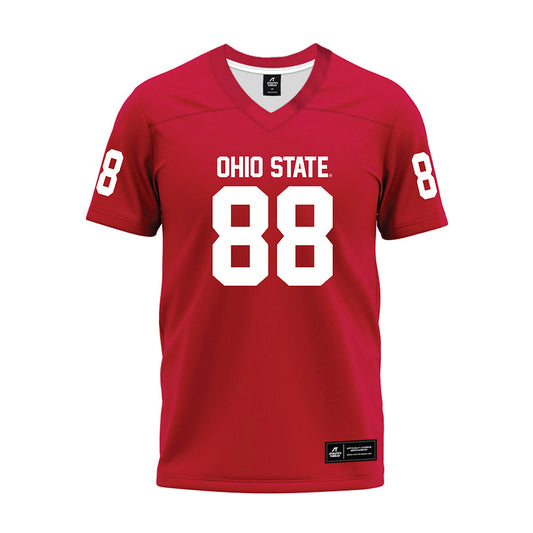 Ohio State - NCAA Football : Max LeBlanc - Red Premium Football Jersey-0
