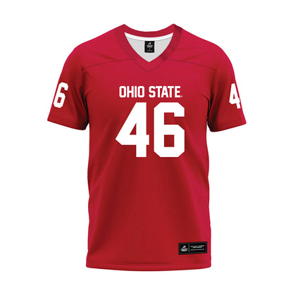 Ohio State - NCAA Football : Ryan Rudzinski - Red Premium Football Jersey-0
