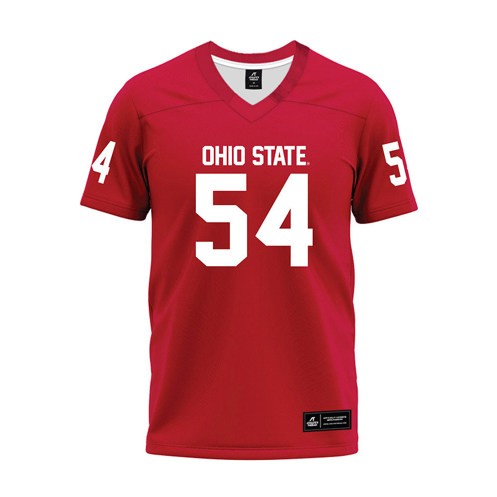 Ohio State - NCAA Football : Dylan Furshman - Red Premium Football Jersey-0