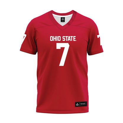 Ohio State - NCAA Football : Phillip Bell - Red Premium Football Jersey-0